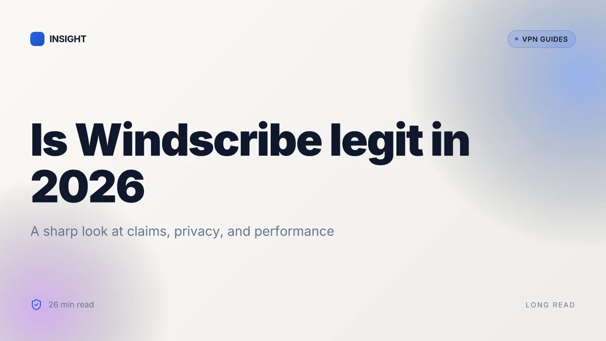 Is Windscribe legit in 2026? A sharp look at the claims, privacy, and performance